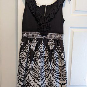 London Times Black and White Dress Size 6